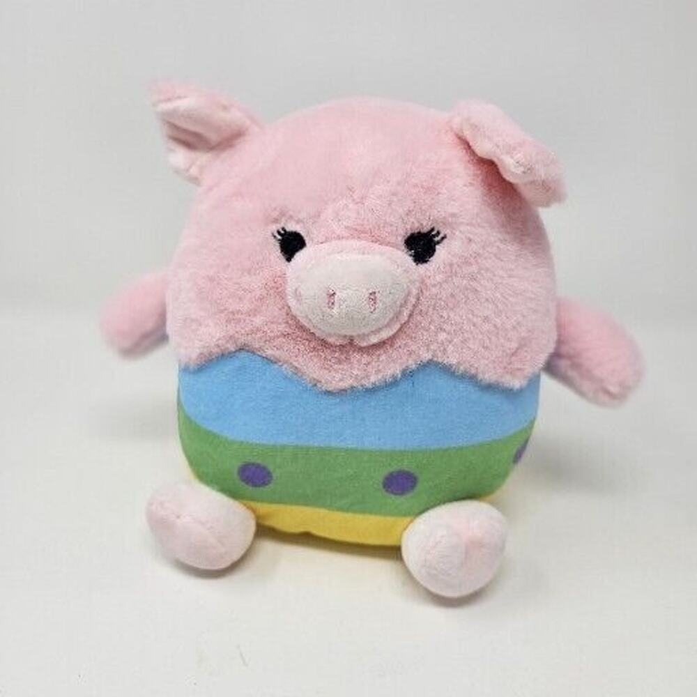 Pink Pig Easter KELLYTOY Original Egg 10” Plush Stuffed Animal plushie